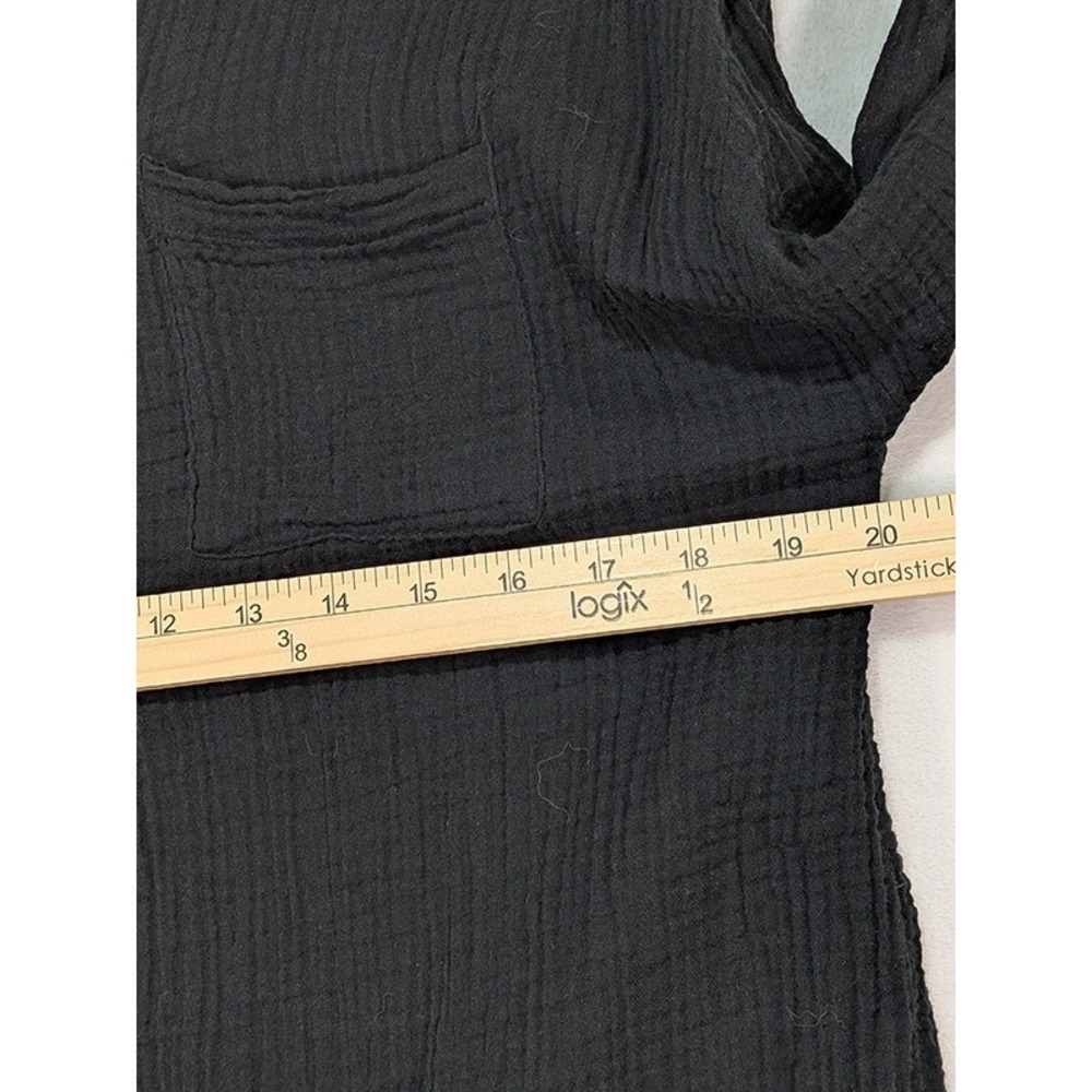 Shade & Shore Top Cover Up Womens M Black Gauzy Coastal Lagenlook Resort Beach - Picture 5 of 9